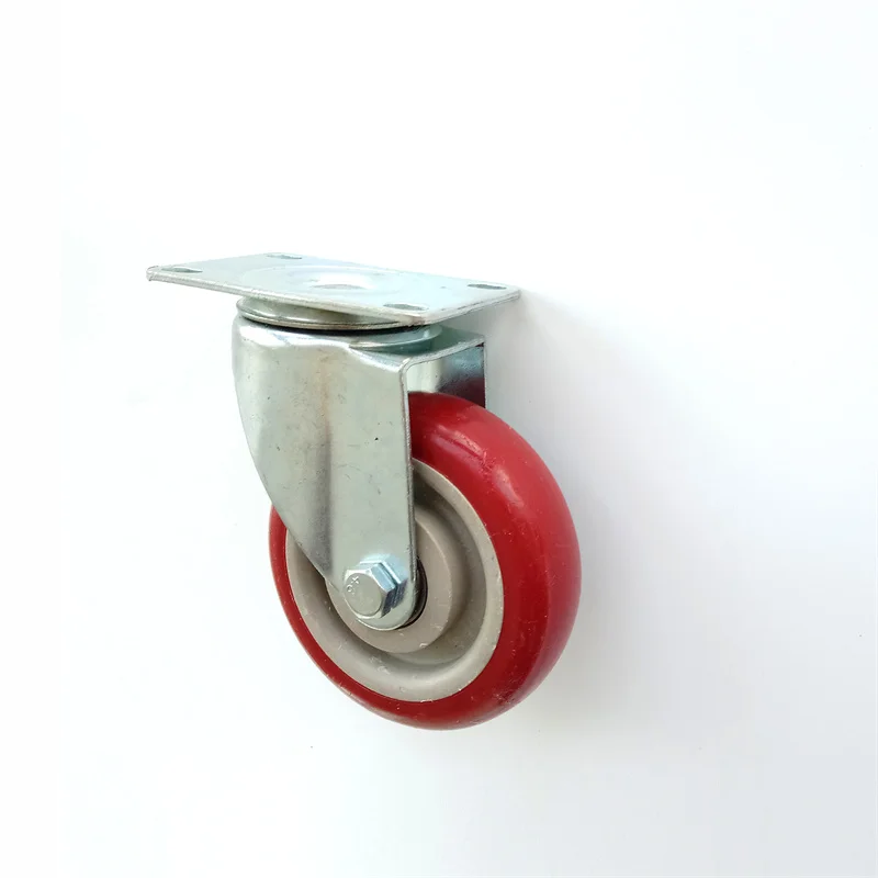 3/4/5 Inch Silent White PVC Industry Wheel Fixed Swivel Brake