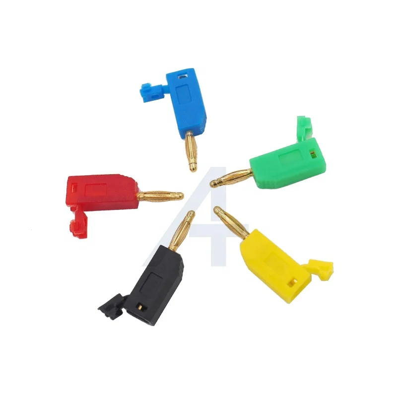 JIALUN 5PCS 2mm Gold Banana Plug Mini Banana Jack Cable Connector