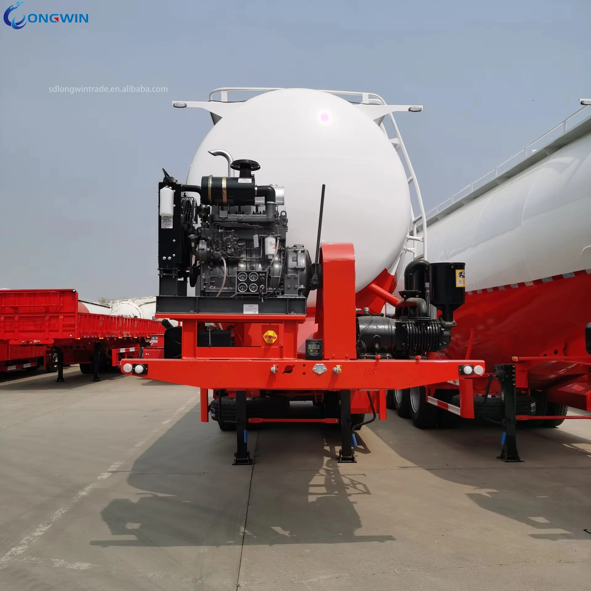 Оптовая Продажа с фабрики стальной 3-осевой 40cbm 50ton порошковый Танкер Прицеп полуприцеп 50m3 сыпучий порошок танкер трейлер для продажи