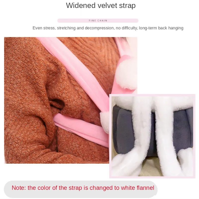 Lovely Pet Carrying Dog Cat Carrier Backpack Warn Plush Travel Bag Chest Pack Breathable Cat Animal Transport Backpack