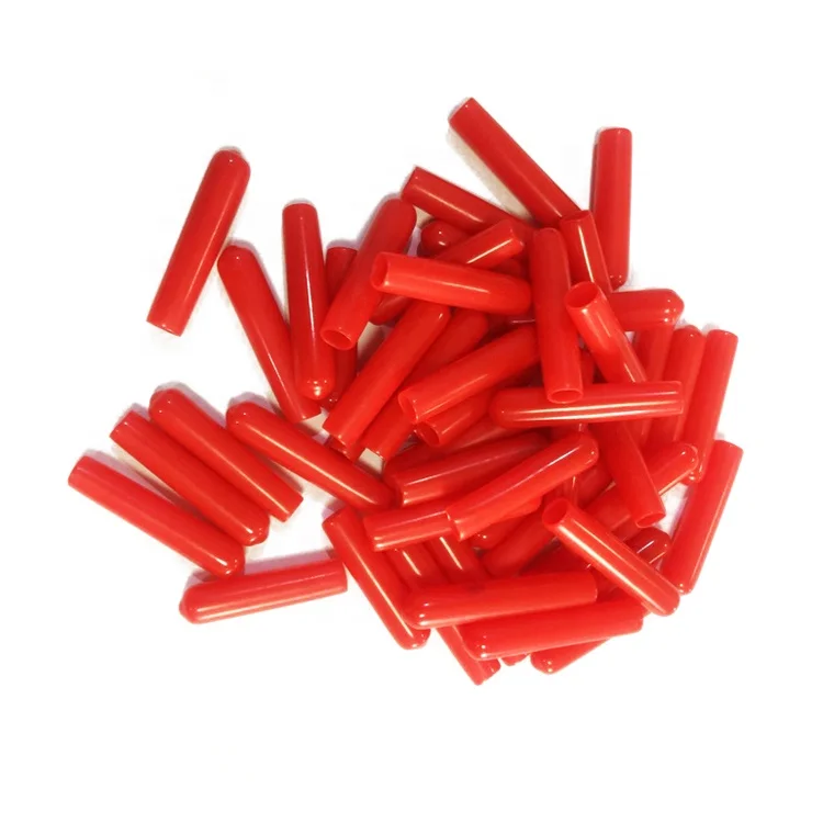 Soft nut protection PVC pipe fitting plastic end cover screw protector thread protector black insulating sleeve