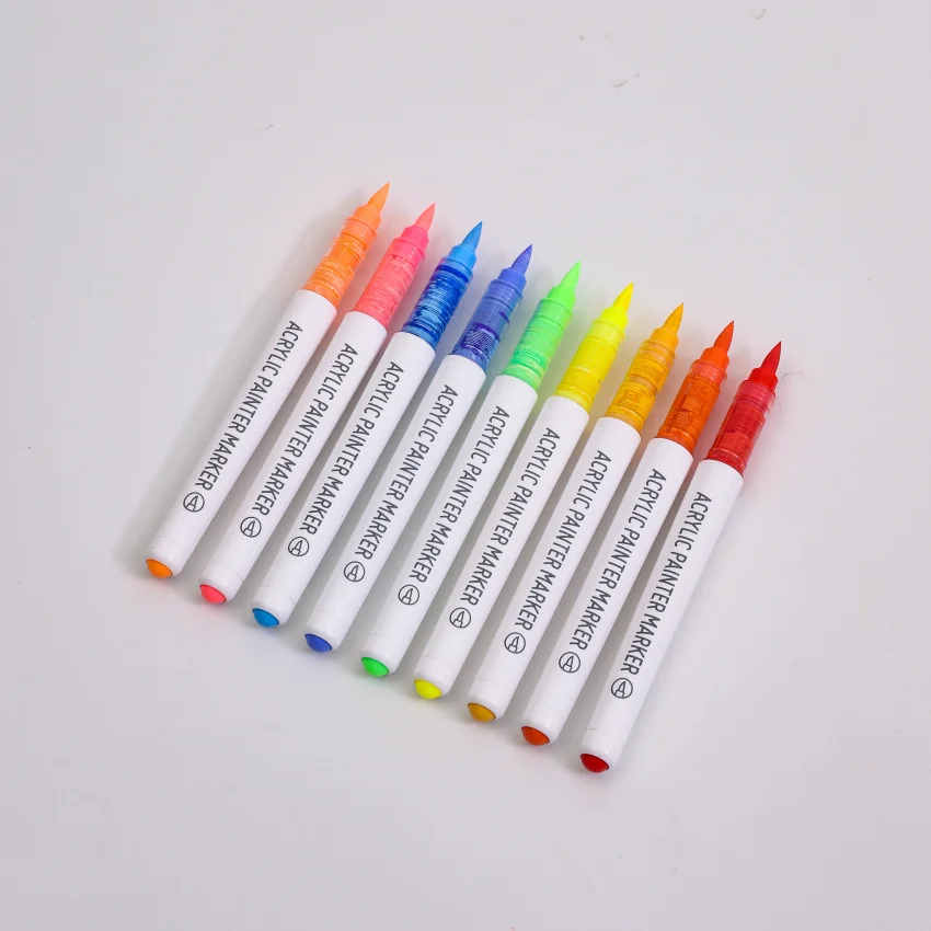 New Languo Direct Liquid Acrylic Drawing Painting Art Marker Pen With Soft Tip