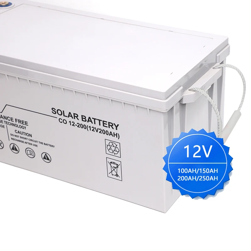 High Quality Solar Storage Power System Deep Cycle Gel Battery 12v 200ah 100ah 150ah