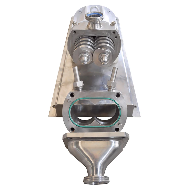 stainless steel sanitary micro concrete stator high viscosity screw pump mini twin screw pump