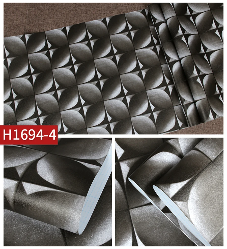 Jinyi H1694 Современная серая синяя фиолетовая зеленая черная ПВХ Виниловая Водонепроницаемая наклейка на обои