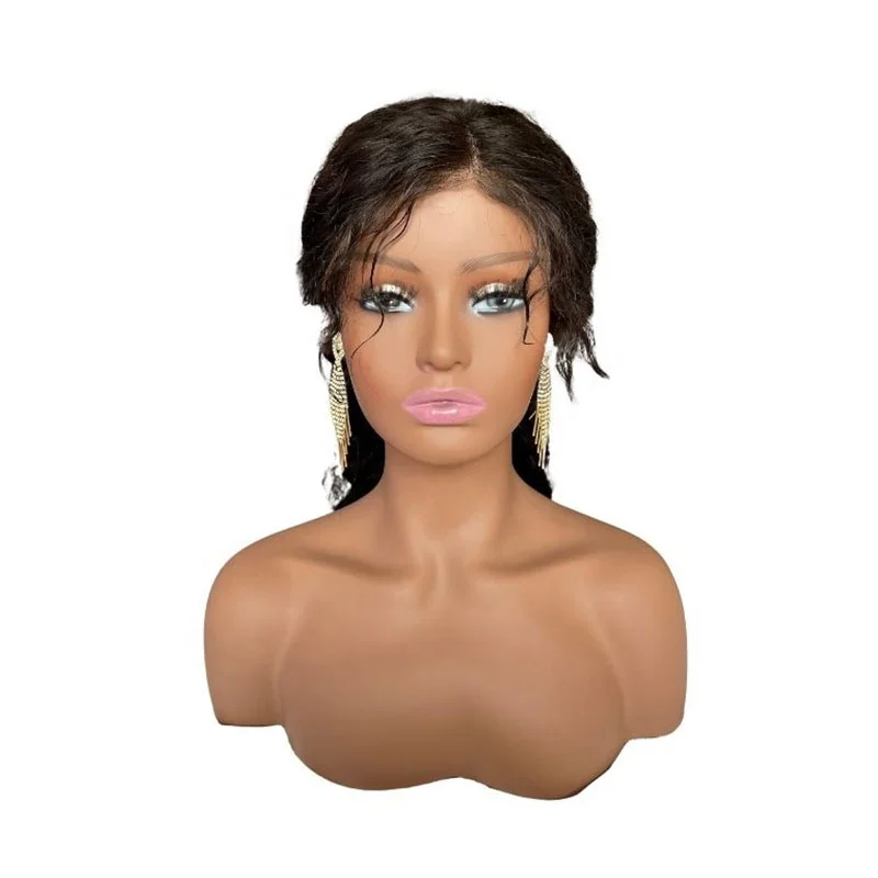 Mannequin Head With Make Up Face and Shoulders Display Manikin Head Bust for Wigs,Makeup,Hats,Sunglasses Beauty Accessories