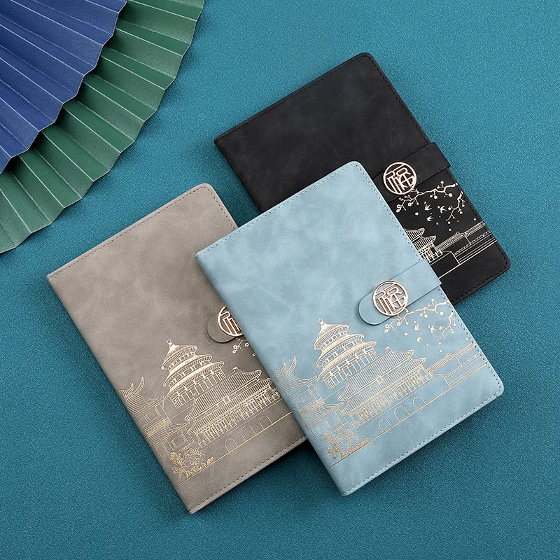 A5 national fashion business notebook office notebook high-end gift set meeting notepad printable logo