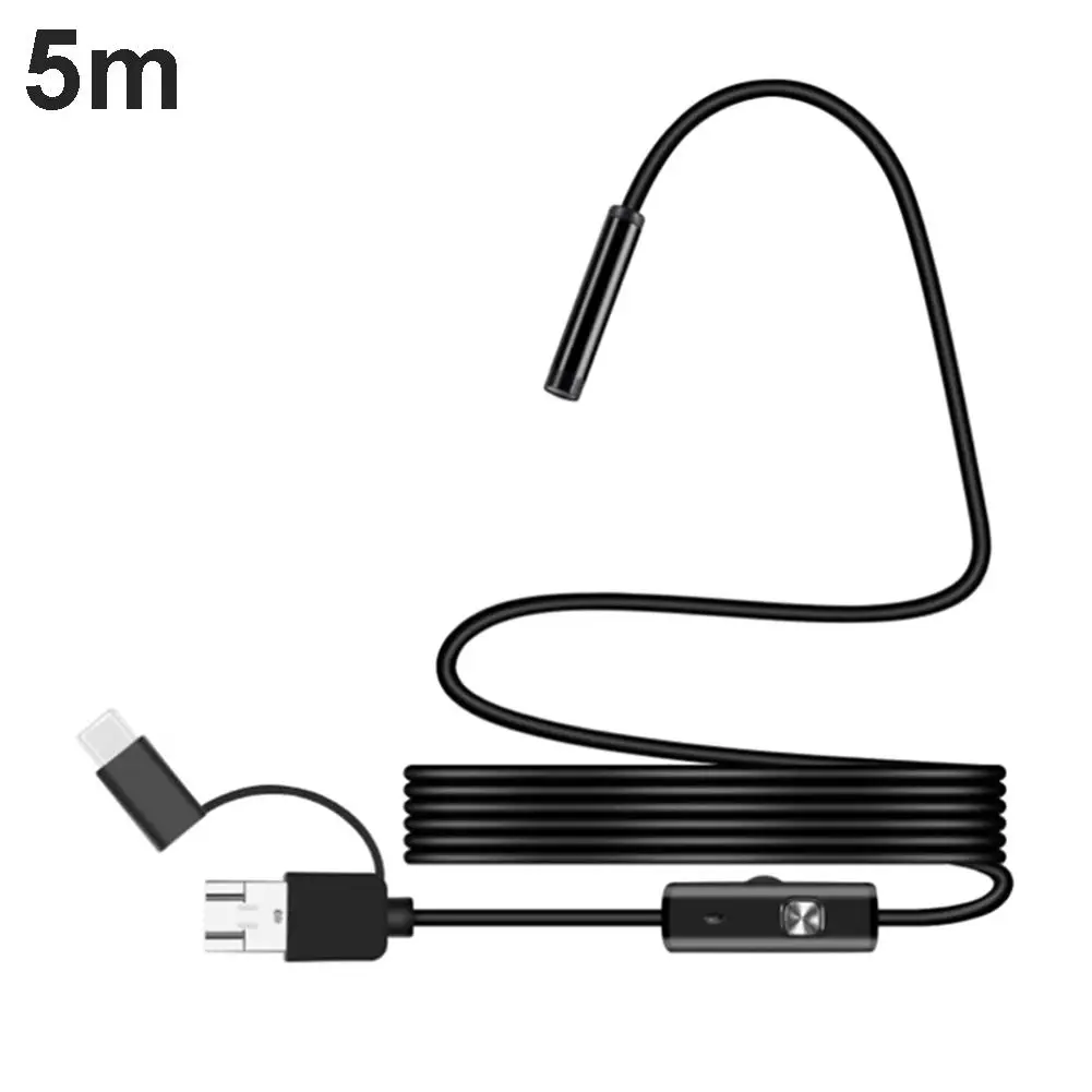 7mm 720P IP67 Waterproof Industrial Endoscope Camera Night Vision Flexible Borescope Rigid Camera For Android OTG USB