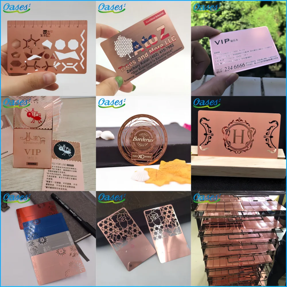 Rose Gold Metal  Cards