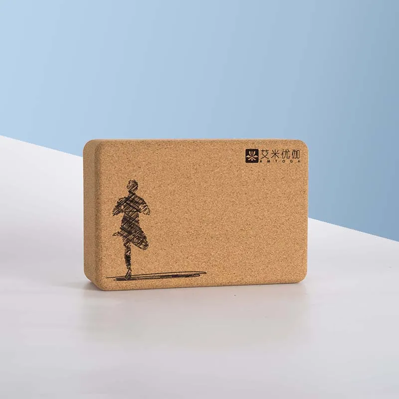 Прочный блок для йоги из пробки с принтом на заказ