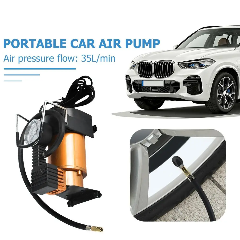 Mini Portable 12v Car Tire Inflators Auto Electric Car Air Compressor