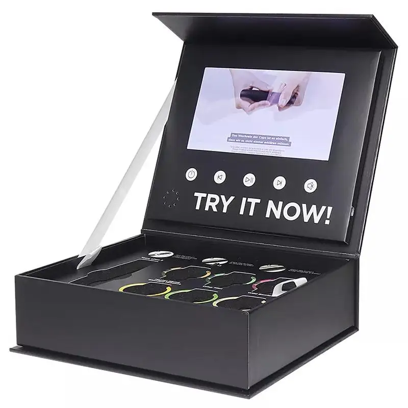 Custom Video Card Box Video Gift Box LCD Screen Video Box for Show