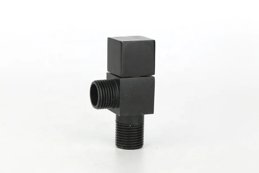 New style hot selling 1/2 inch Deluxe black kitchen bathroom forged brass Angle valve