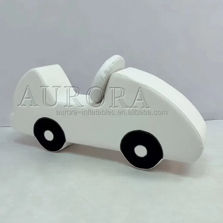 Hot sale customized Kids Indoor Playground Outdoor Party Rental Equipment Climbers and Soft car with white bouncy castle