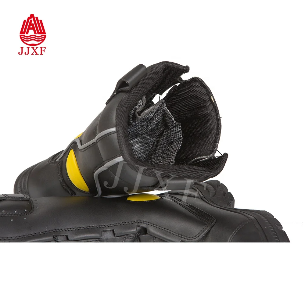 Rescue leather fireman safety boots shoes