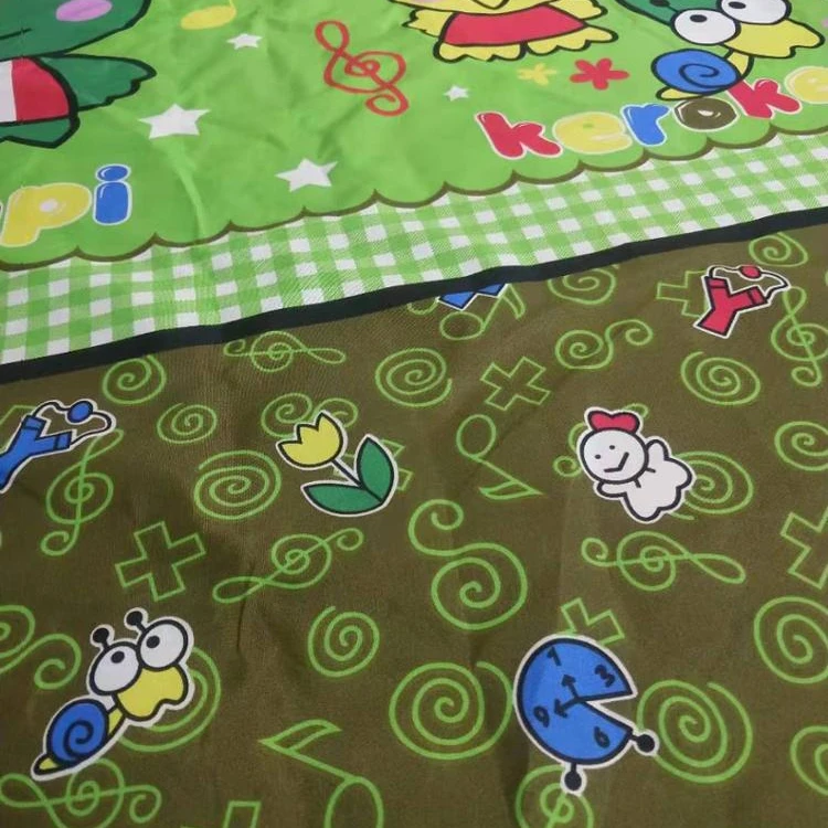 Индивидуальный Дизайн 3D мультфильм keroppi дисперсный пигмент Печатный 100 полиэстер простыня ткань низкая цена