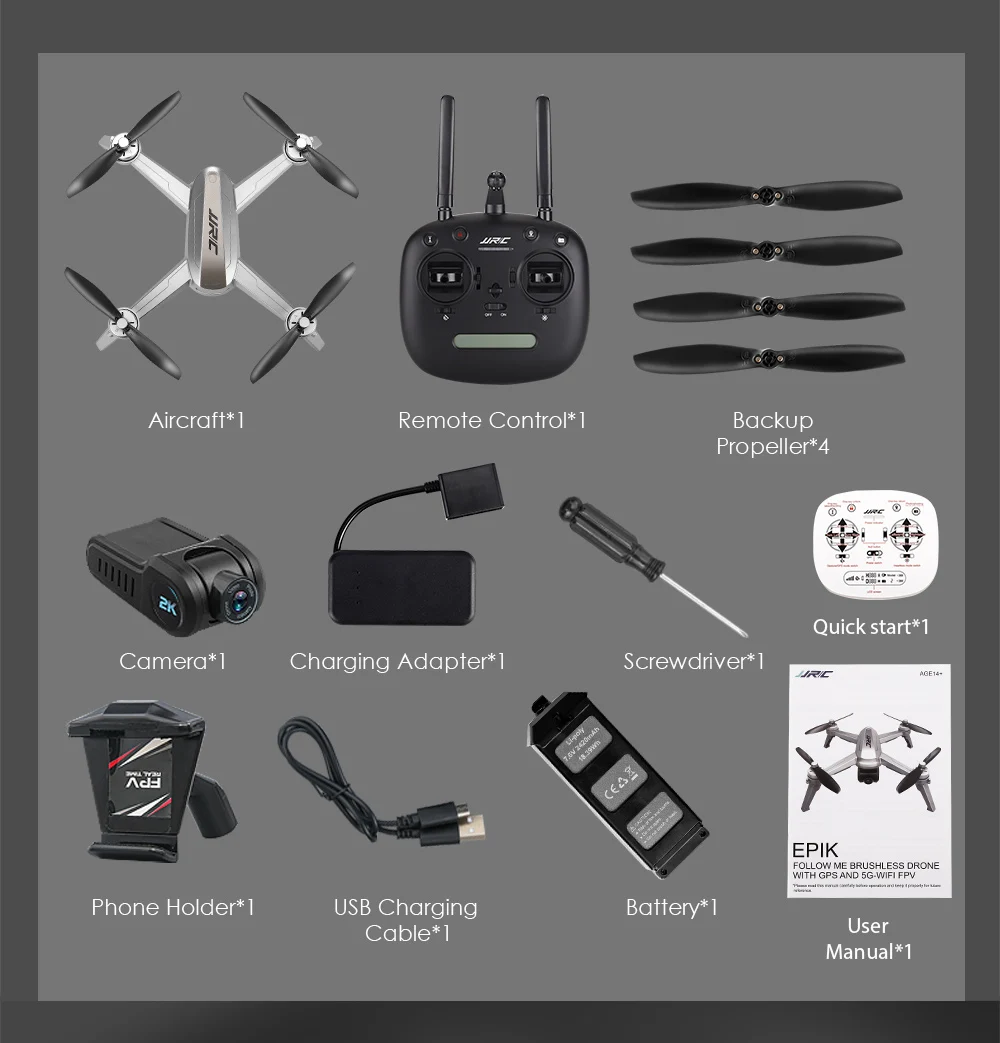 5G Wifi Real-Time Image Transmission Fixed Wing Droness Auto Return Rc Quadcopter Jjrc Jpro X5 Epik Drone
