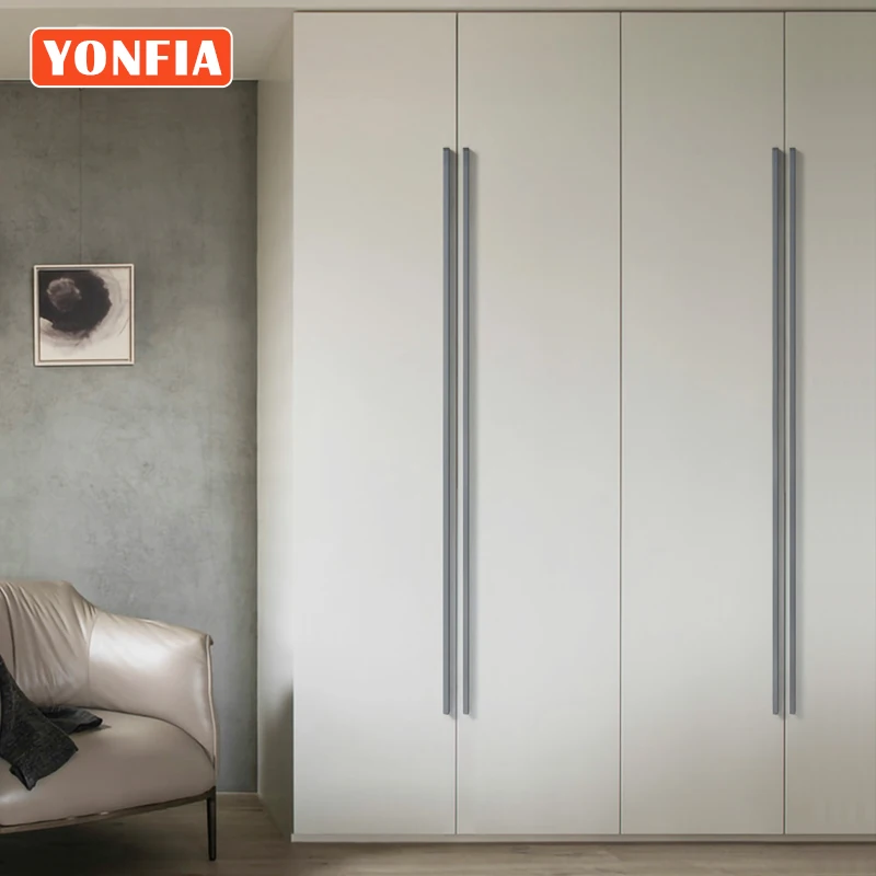 Длинная алюминиевая ручка YONFIA 3745 для шкафа кухонного выдвижная длинная
