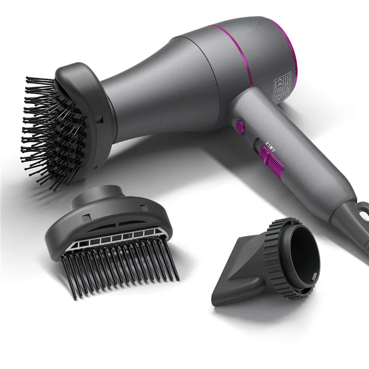 Wholesale Price Drop Ship Fast Dry Compact Blow Dryer Sale low noise Professional One Step Hair Dryer Set with Comb Attachments