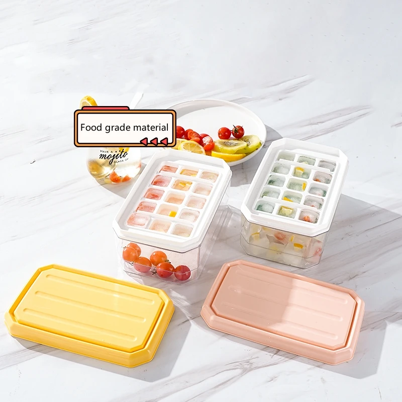 2023 New arrival  dustproof and storage press ice cube box for fruit cold drinks homemade