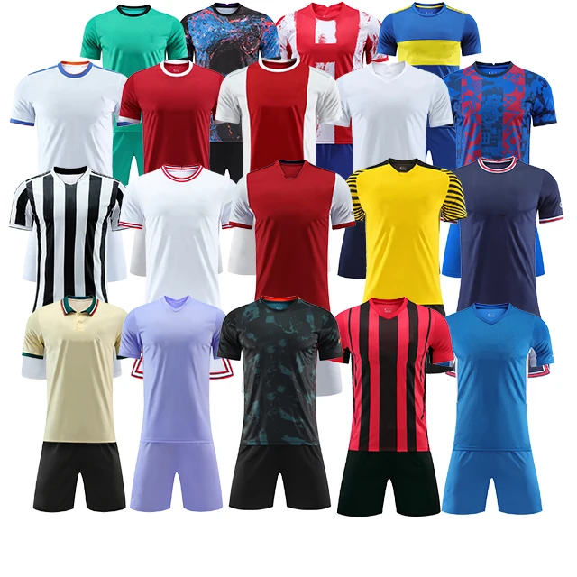 Dropshipping team soccer wear sublimation printed football jersey soccer