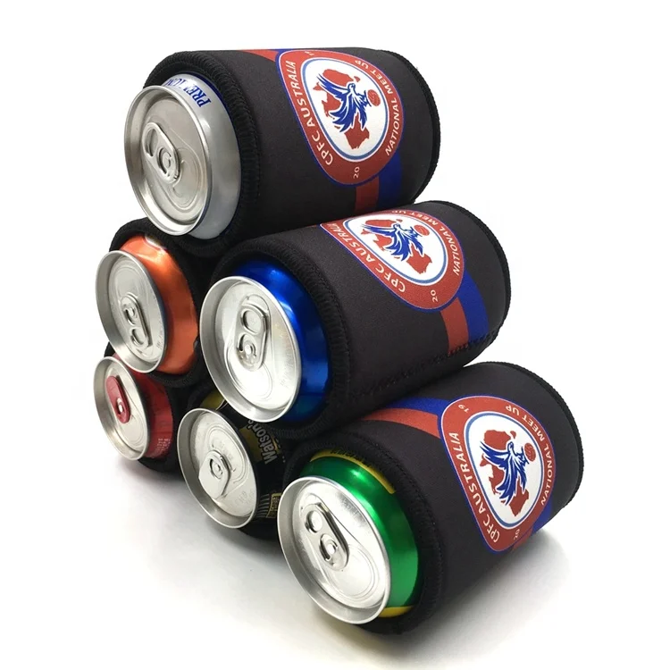 High Quality Manufacturer Customized Logo Heat Transfer Printing Neoprene Form Beer Can Coolers