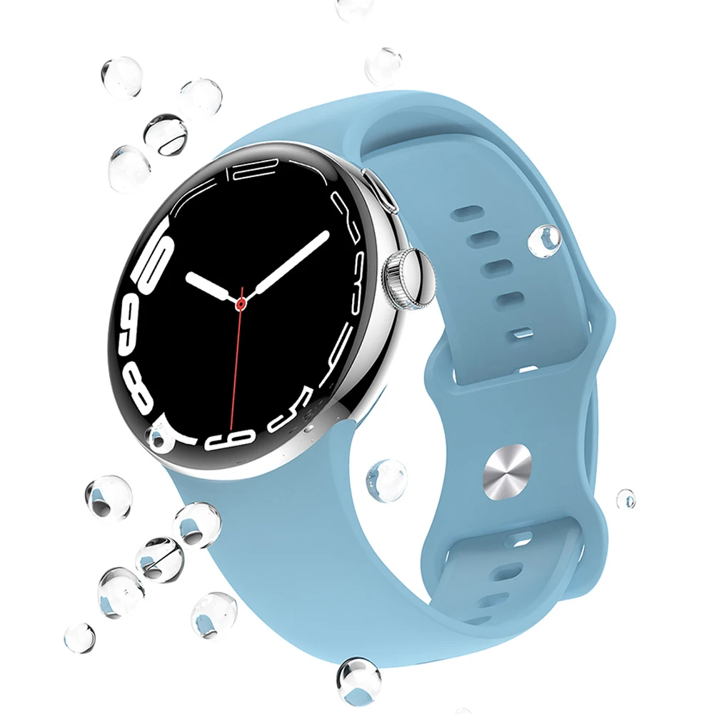 LA24 smartwatch with magnetic charging rotate button 1.3 inch amoled large screen waterproof IP68 Reloj smart watch BT call