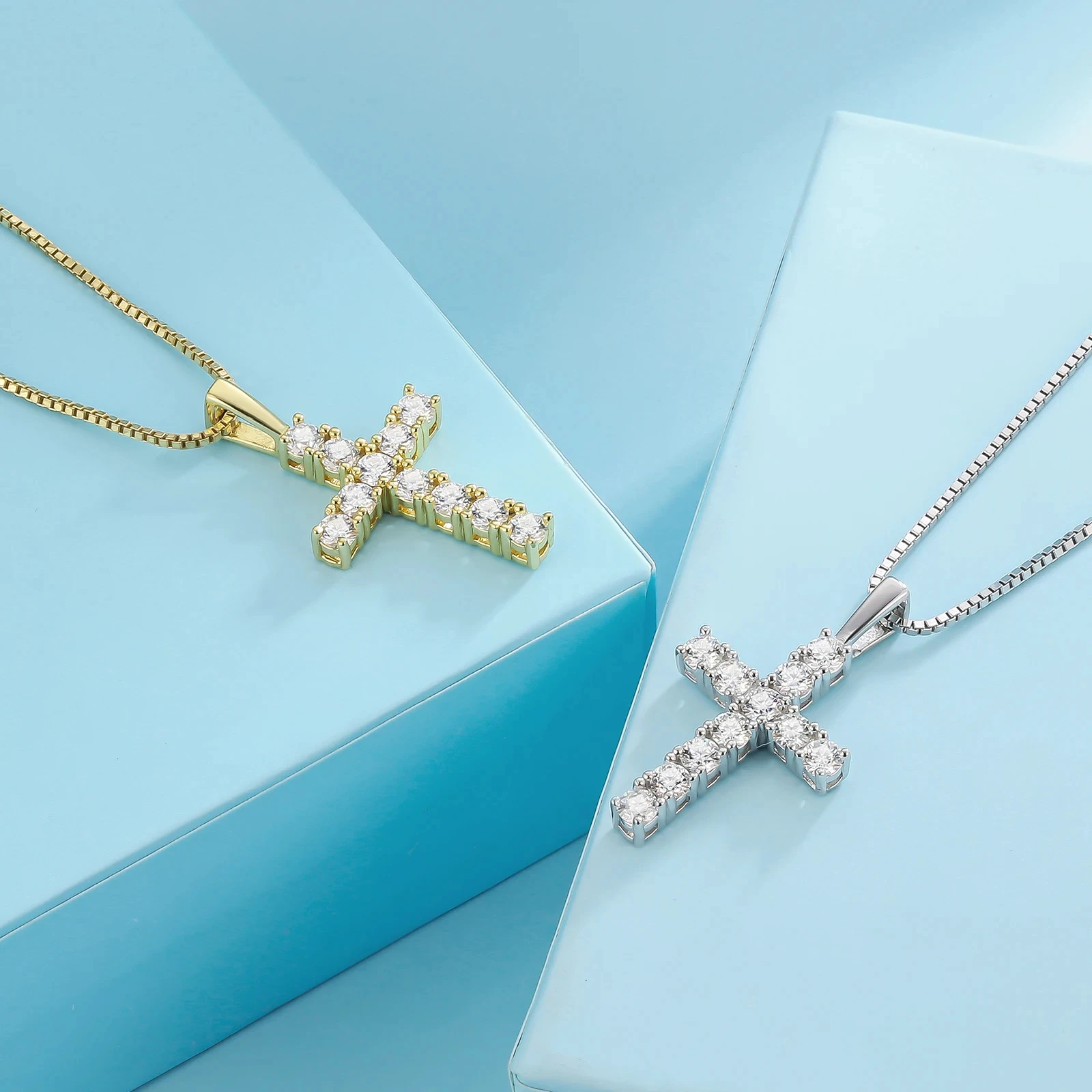 Wholesale Pendant Girls Fine Jewelry S925 Sterling Silver Chain GRA Certificate Lab Grown Diamond Moissanite Necklace for Women