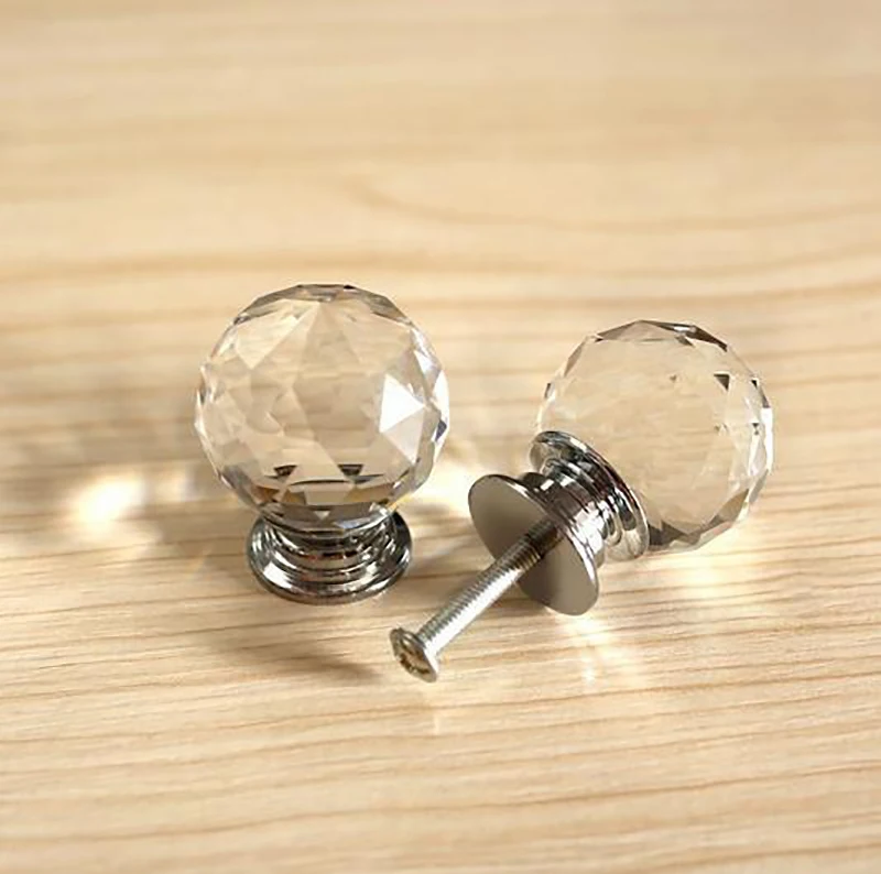 Furniture drawer round  crystal handle knob