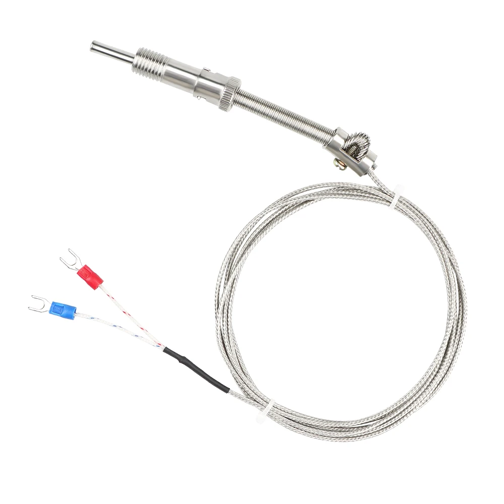 Compression spring thermocouple K/E/PT100 temperature sensor M12 thread probe thermocouple