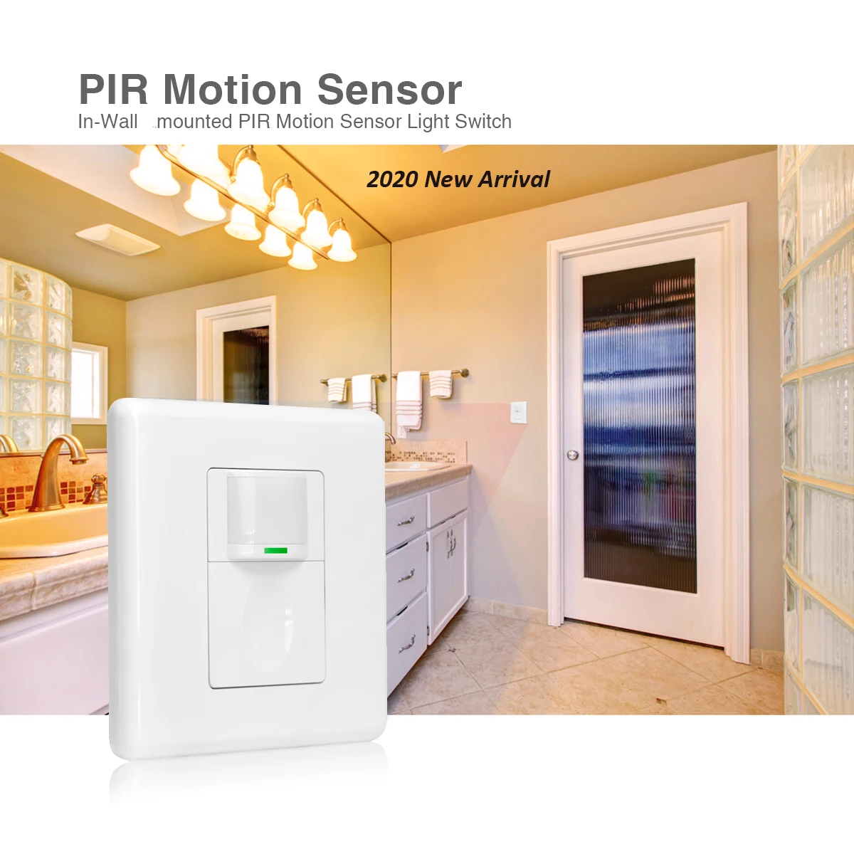 EU Standard Wall Mounted PIR Motion Sensor Switch RZ022 Light Control Occupancy Switches