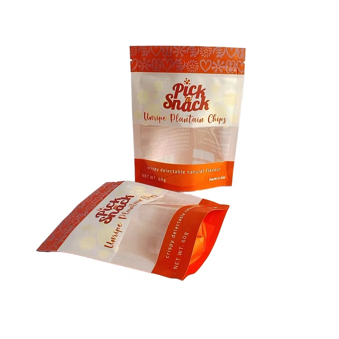 Custom Kraft Paper Food Packaging Bags with Resealable Ziplock Gravure Printing Stand up Pouch From Shandong