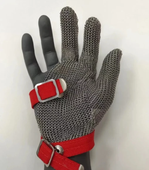 Meat Cutting Chainmail Metal Wire Mesh Butcher Gloves Cut Resistant Stainless Steel Gloves for Cutting