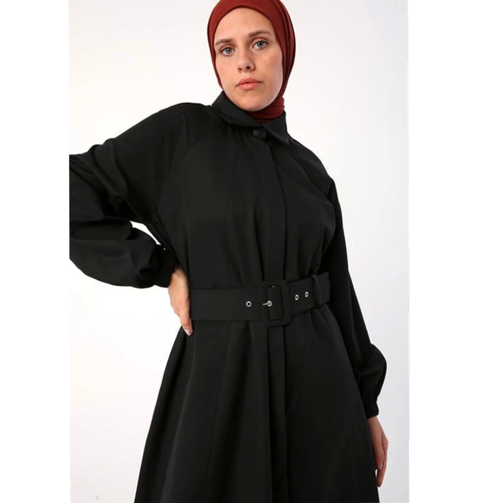 Черные скромные пальто мусульманская одежда Les Abaya молитвенная Musulmane Thobe Kaftan