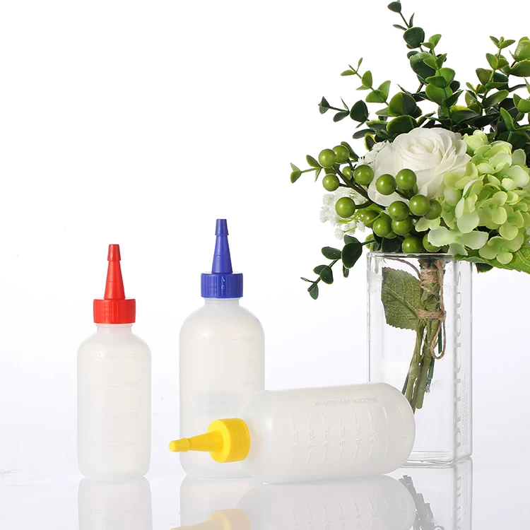 Natural color food grade 6oz 180ml PE squeezable Plastic Chili Tabasco Soy Sauce Squeeze Bottle for Ketchup