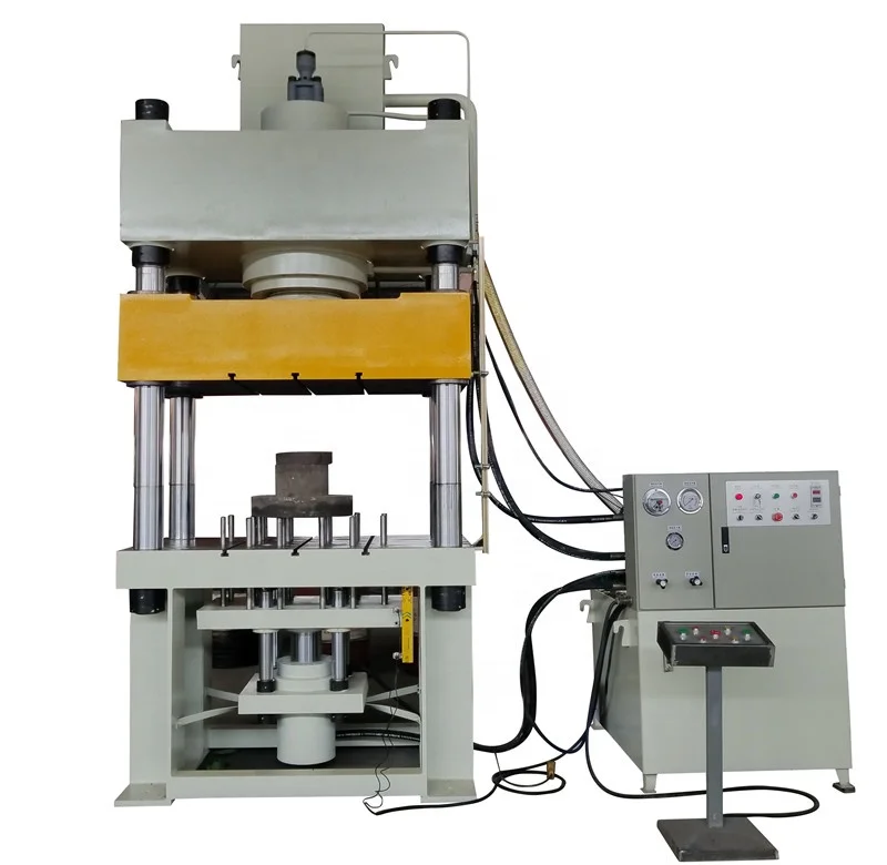 500 t four columns hydraulic press machine , cold pressing stainless steel tank cover head making machine
