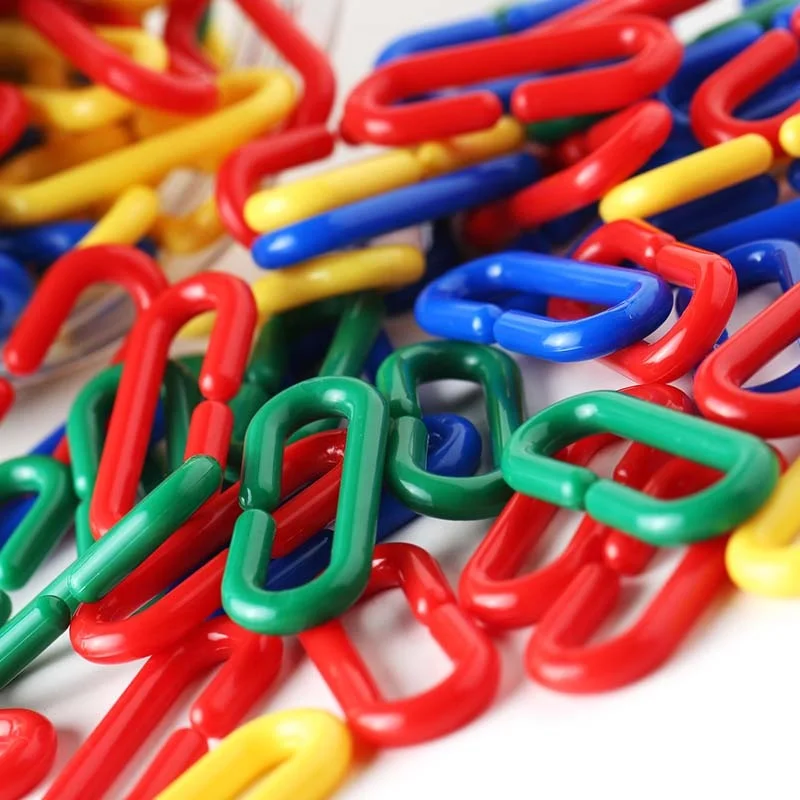 Game counting plastic chain links toy for kids PP link educational toy