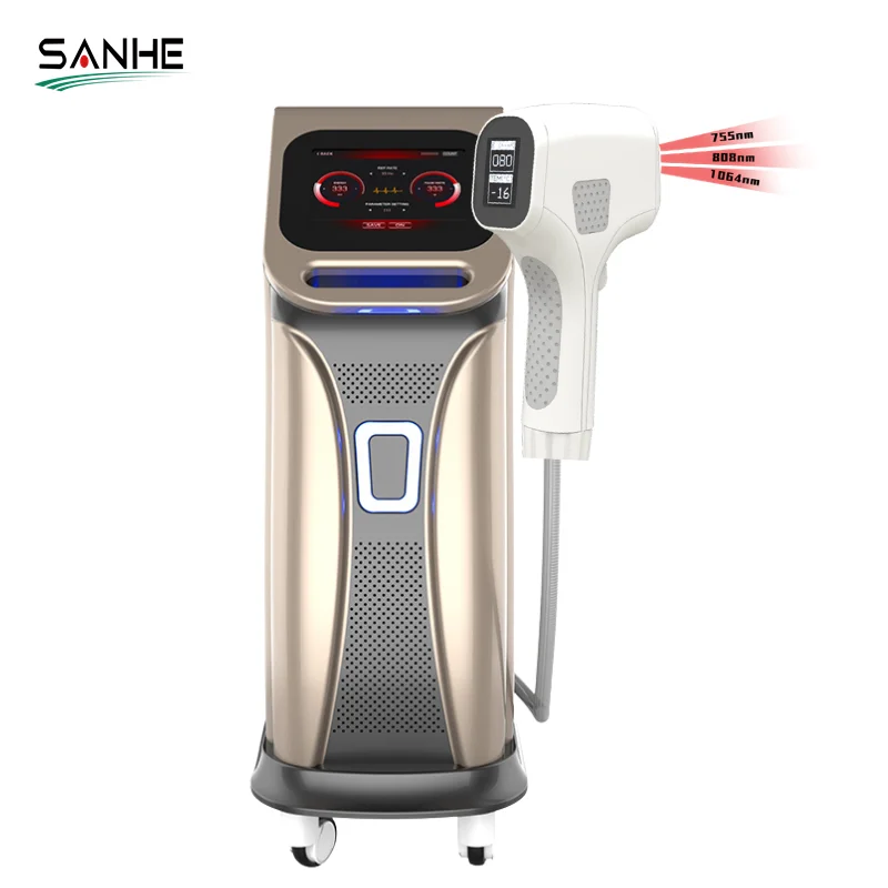 SANHE 2000W Triple Wavelength Diode Laser 755 808 1064 808Nm Diode Laser Hair Removal Beauty Equipment