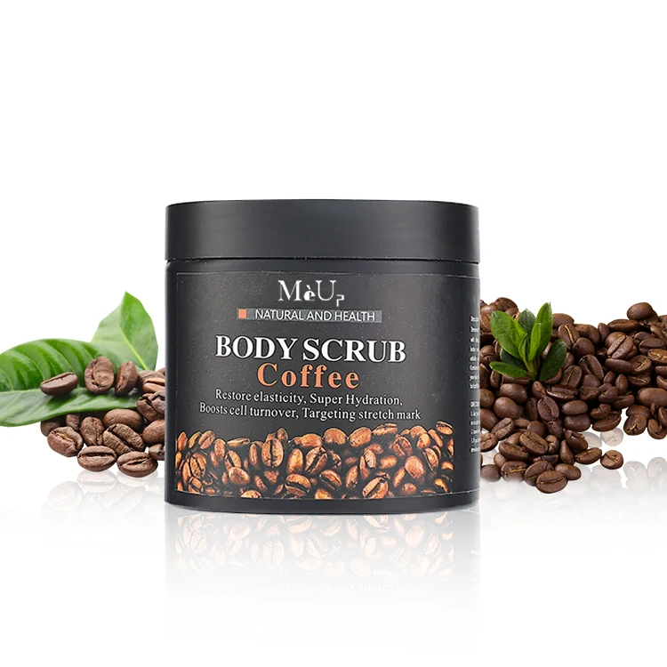 Private Label Custom Jar Natural Organic Vegan Deep Cleansing Exfoliante Face Sugar Scrubs Skin Care Whitening Coffee Body Scrub