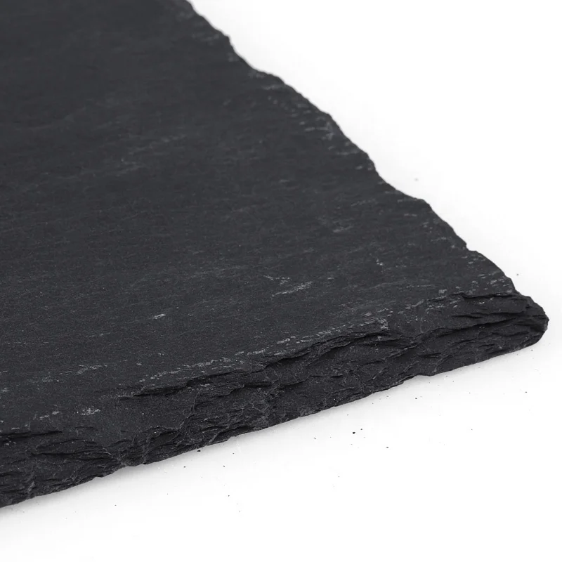 
Wholesale Natural Marble Slate Black Serving Plate Slate Cheese Board 