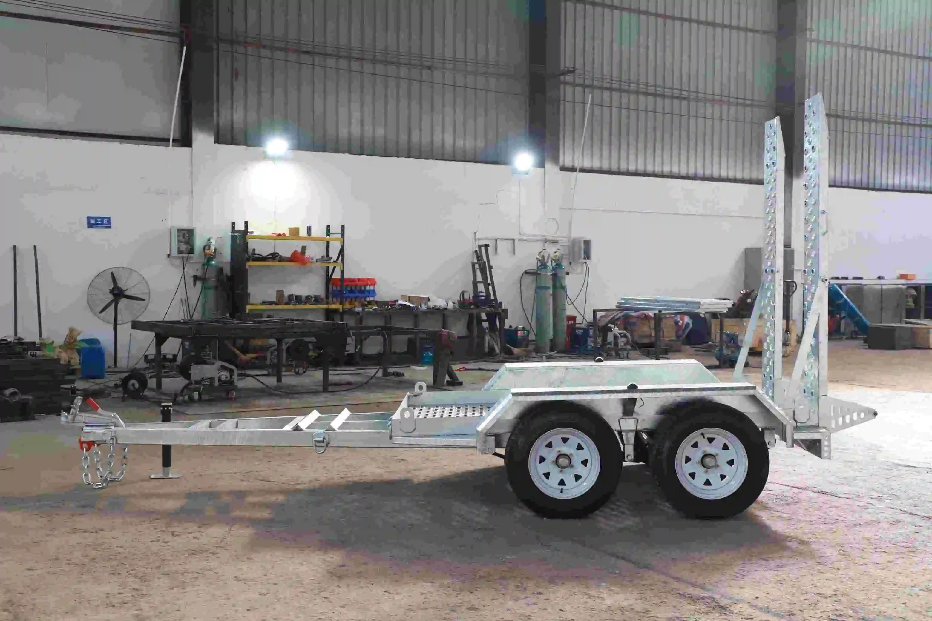 3500kg Rated Electric Brake Hot Dip Galvanized Tiny House Trailer Frame Size 5800mmx2400mm