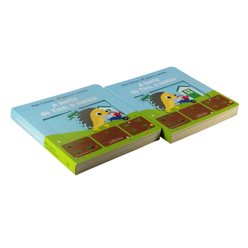 Factory Custom Kids Board Book Publishing Printing Services Children Cardboard Book Push and Pull Board Book