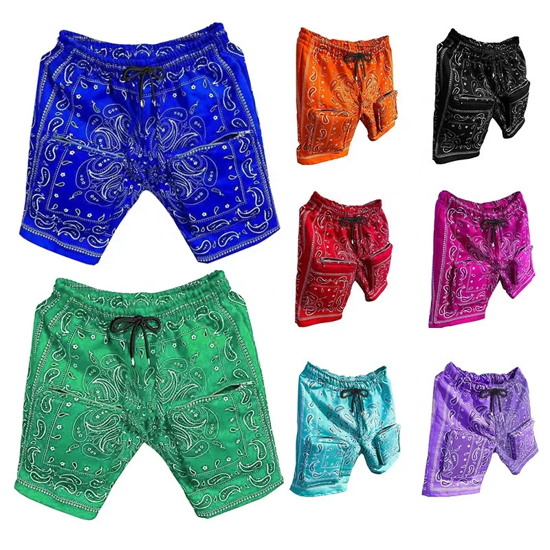 2021 Summer new arrival hip hop cargo pants casual bandana shorts for men