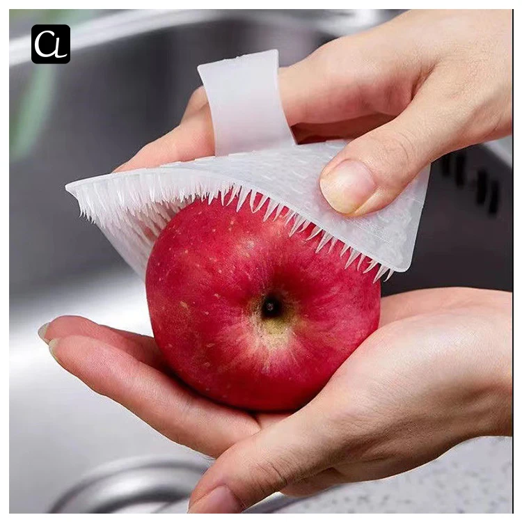 Kitchen Cleaning Tools Silicone Dish Scrubber Crevice Brush Household Fruit and Vegetable Clean Brush Cleaning Accessories Tools