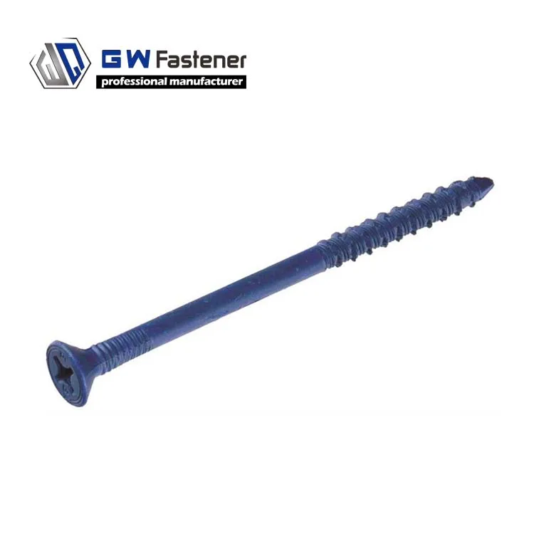 Blue Phillip Flat Tapcon Anchor Screw Concrete Masonry Screw Concrete Screw Anchors