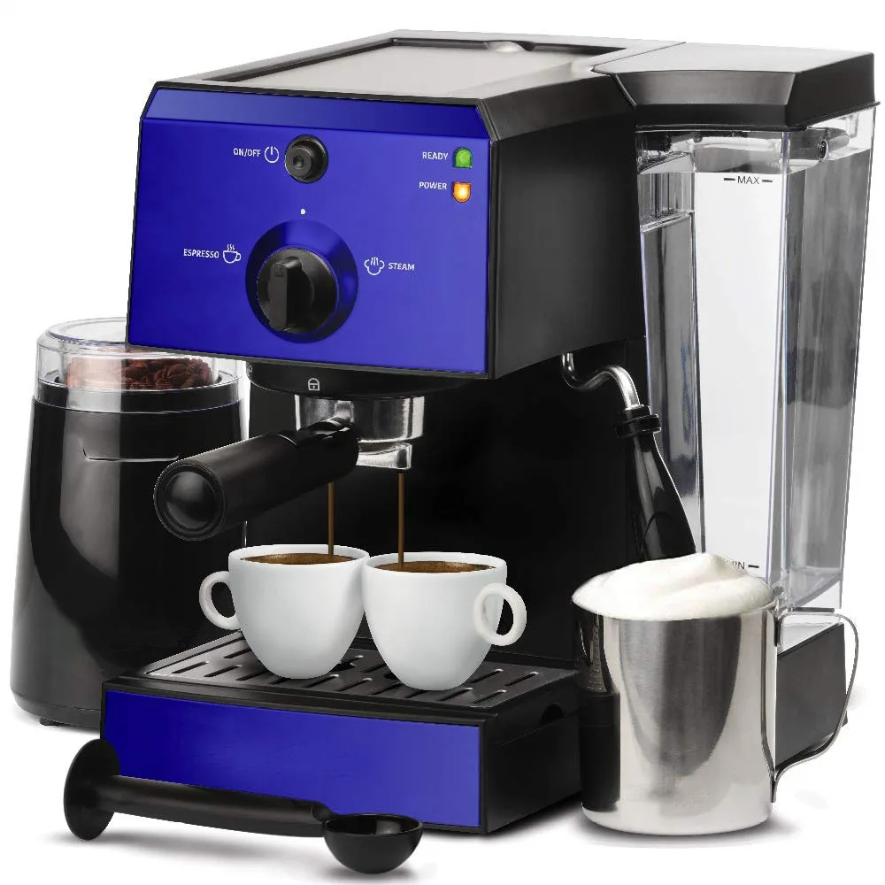 Espresso Machine & Cappuccino Maker with Milk Steamer, All-In-One Barista Bundle Set, Multi-functional Coffee Maker for Home Use