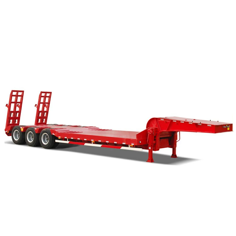Heavy-Duty Machinery/Car Transport Low bed 3 Axle Gooseneck Semi Trailer On Sale