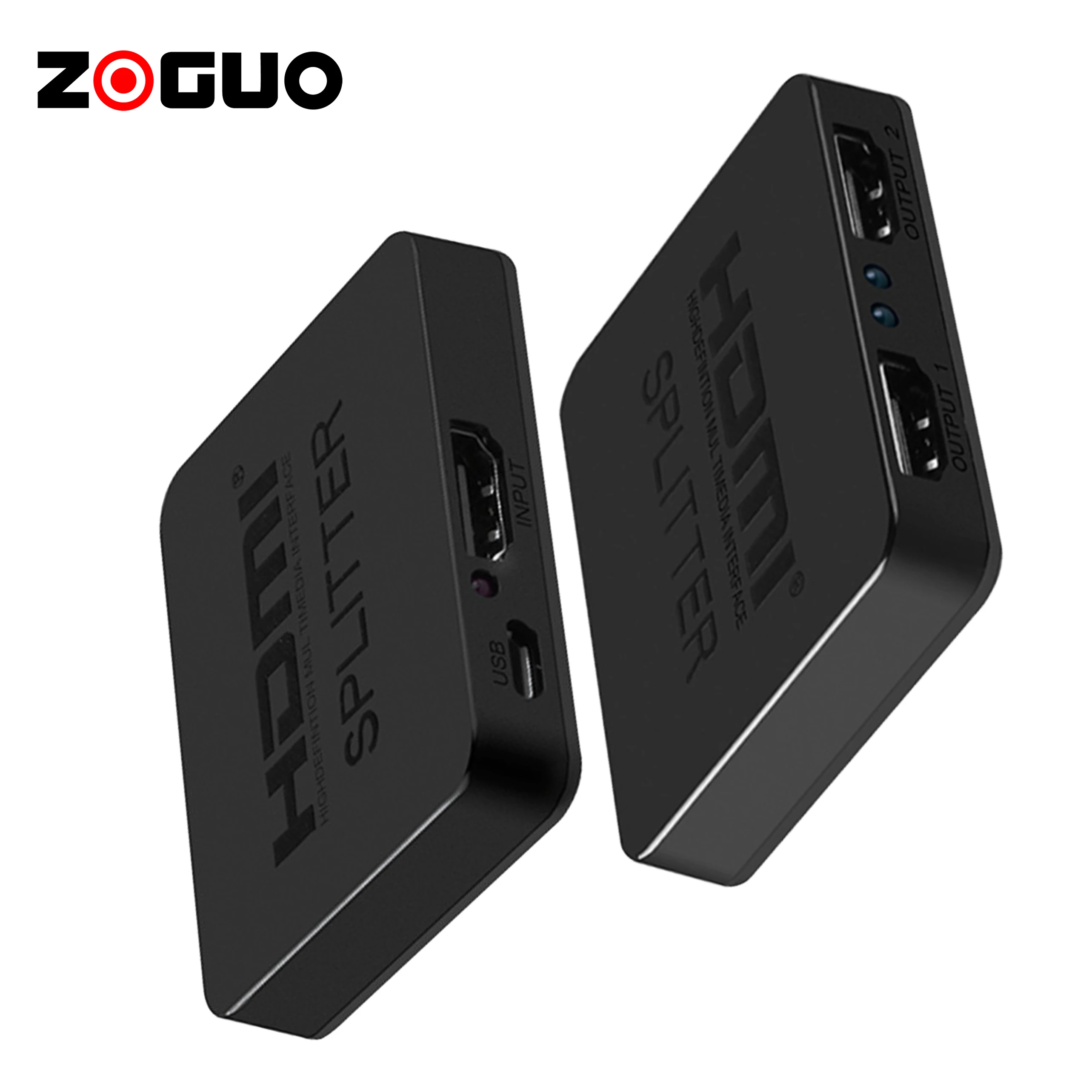 Китайские визуальные устройства 62x51x11 мм 0 15 кг 1 в 2 выхода 4K HDMl сплиттер 1x2 HDMI