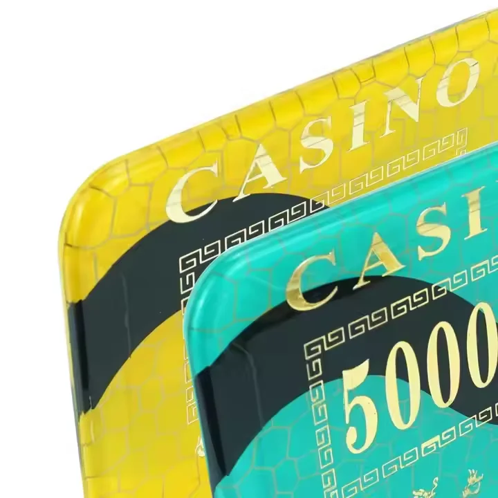 factory acrylic poker chips plaque 68.5mm 80.5mm 94.5mm length chips with value for casino table game