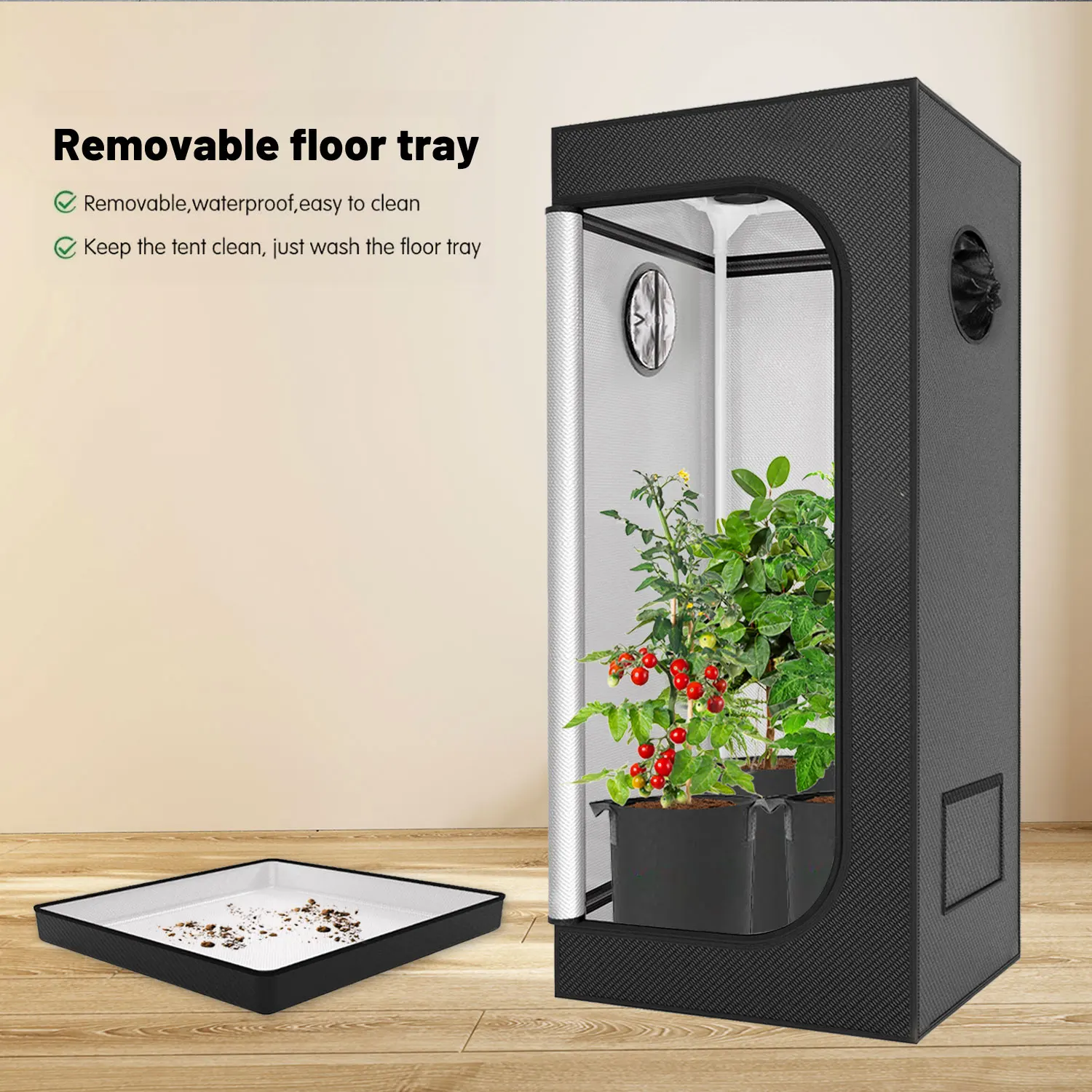 Factory Customized 600d Mylar Fabric Canvas Greenhouse Grow Box High-Reflective Mylar Indoor Grow Kit Tent Complete Kit